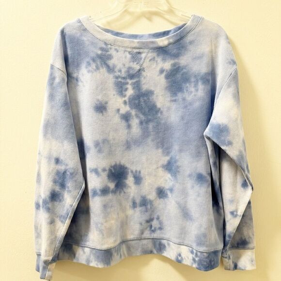 Splendid Tops - Splendid Thermal Long Sleeve Tie Dye Pullover Top - Size Large